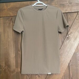 Women's Classic Tan Ribbed Tee